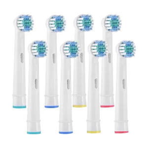 8 Pack Replacement Toothbrush Heads Compatible for Oral b Braun Electric Toothbrushes - Soft Bristles Brush Heads Refills for Rechargeable Toothbrushes