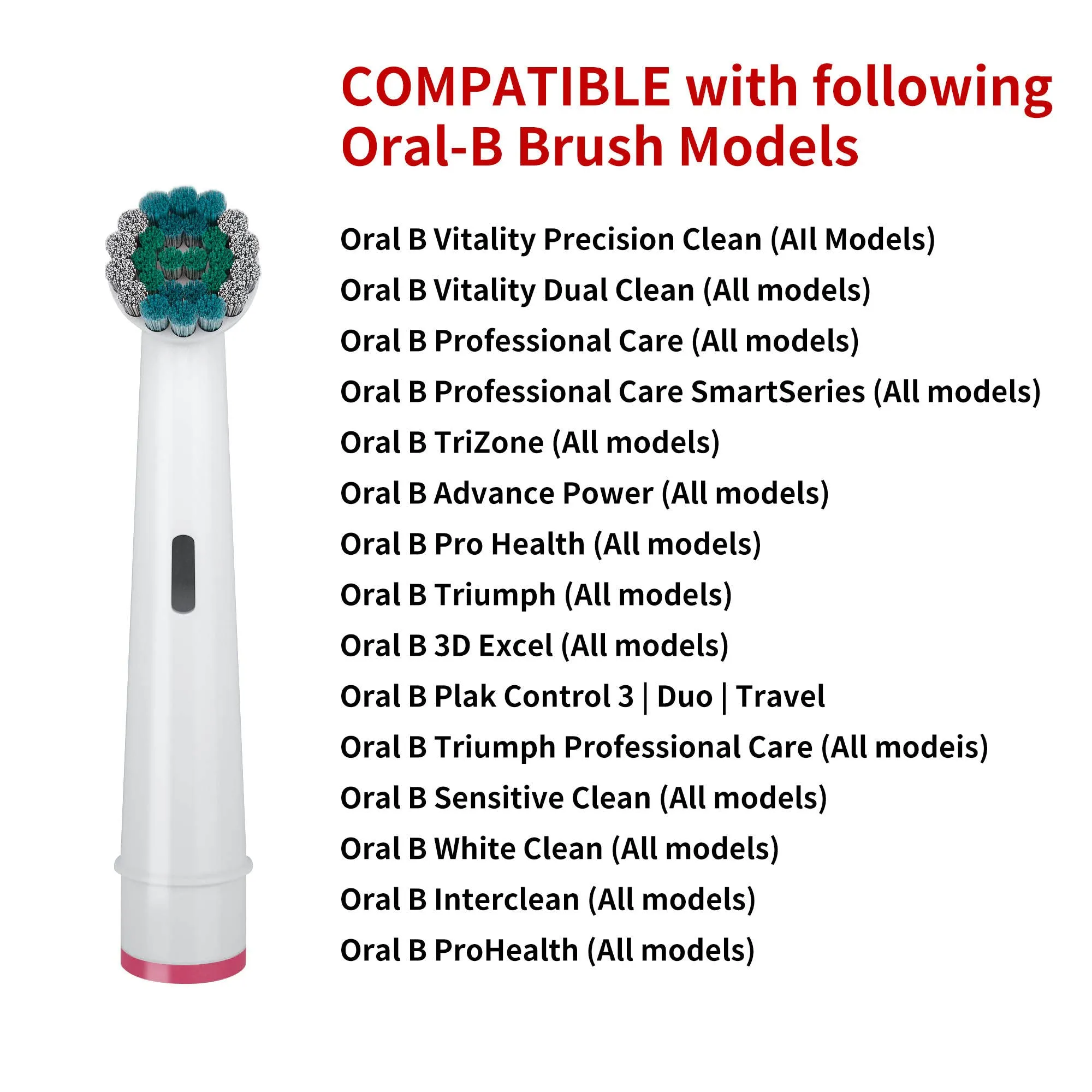 8 Pack Replacement Toothbrush Heads Compatible for Oral b Braun Electric Toothbrushes - Soft Bristles Brush Heads Refills for Rechargeable Toothbrushes