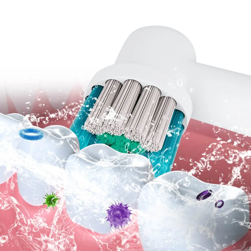 8 Pack Replacement Toothbrush Heads Compatible for Oral b Braun Electric Toothbrushes - Soft Bristles Brush Heads Refills for Rechargeable Toothbrushes