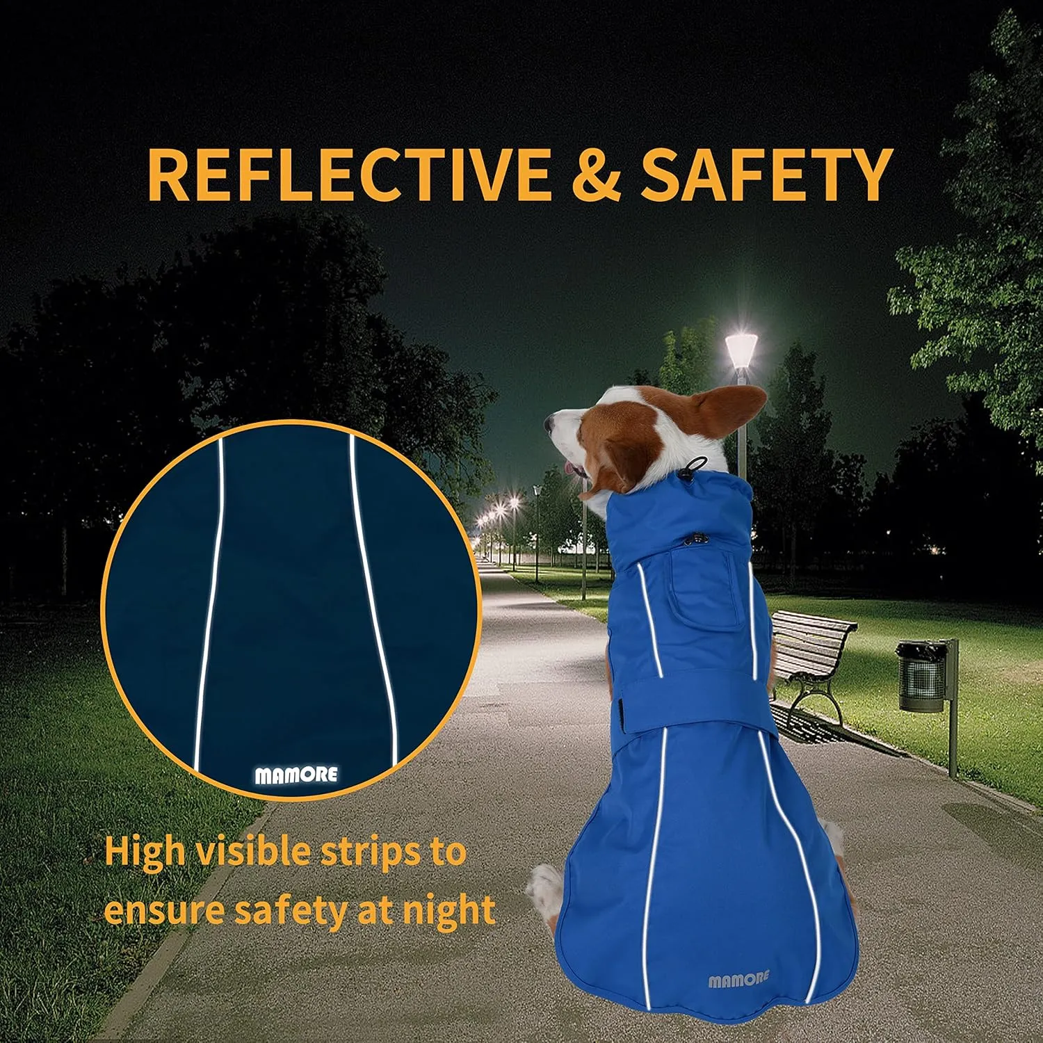 Adjustable Waterproof Dog Raincoat for Dogs,Lightweight Pet Rain Jacket Puppy Clothes with Reflective Strip for Small Medium Large Dogs (Red, Large)