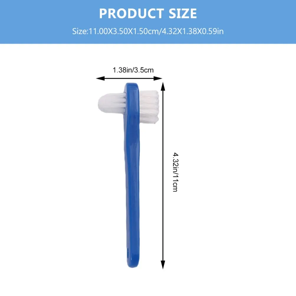 Artibetter Denture Dual Head Toothbrushes Hard Denture Cleaning Brush Denture Cleaning Brush False Teeth Brush Toothbrush for False Teeth Cleaning