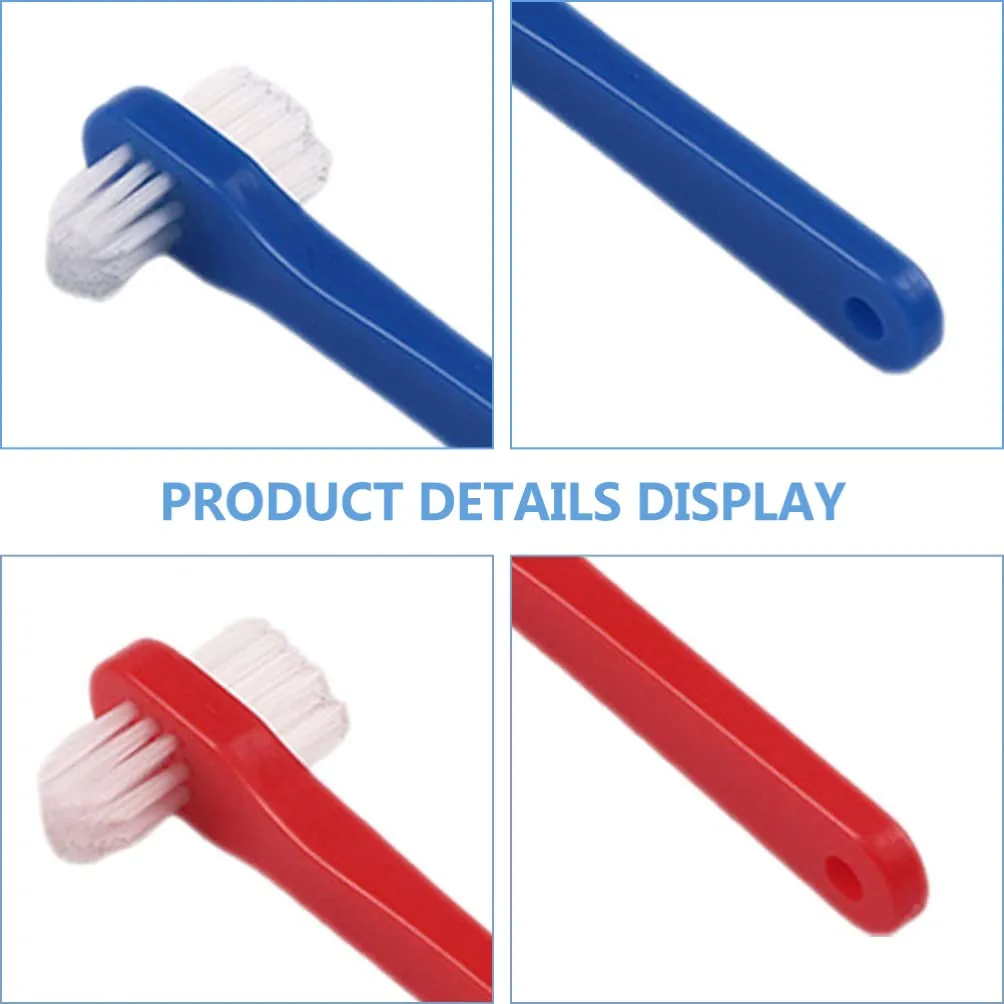 Artibetter Denture Dual Head Toothbrushes Hard Denture Cleaning Brush Denture Cleaning Brush False Teeth Brush Toothbrush for False Teeth Cleaning