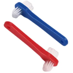 Artibetter Denture Dual Head Toothbrushes Hard Denture Cleaning Brush Denture Cleaning Brush False Teeth Brush Toothbrush for False Teeth Cleaning