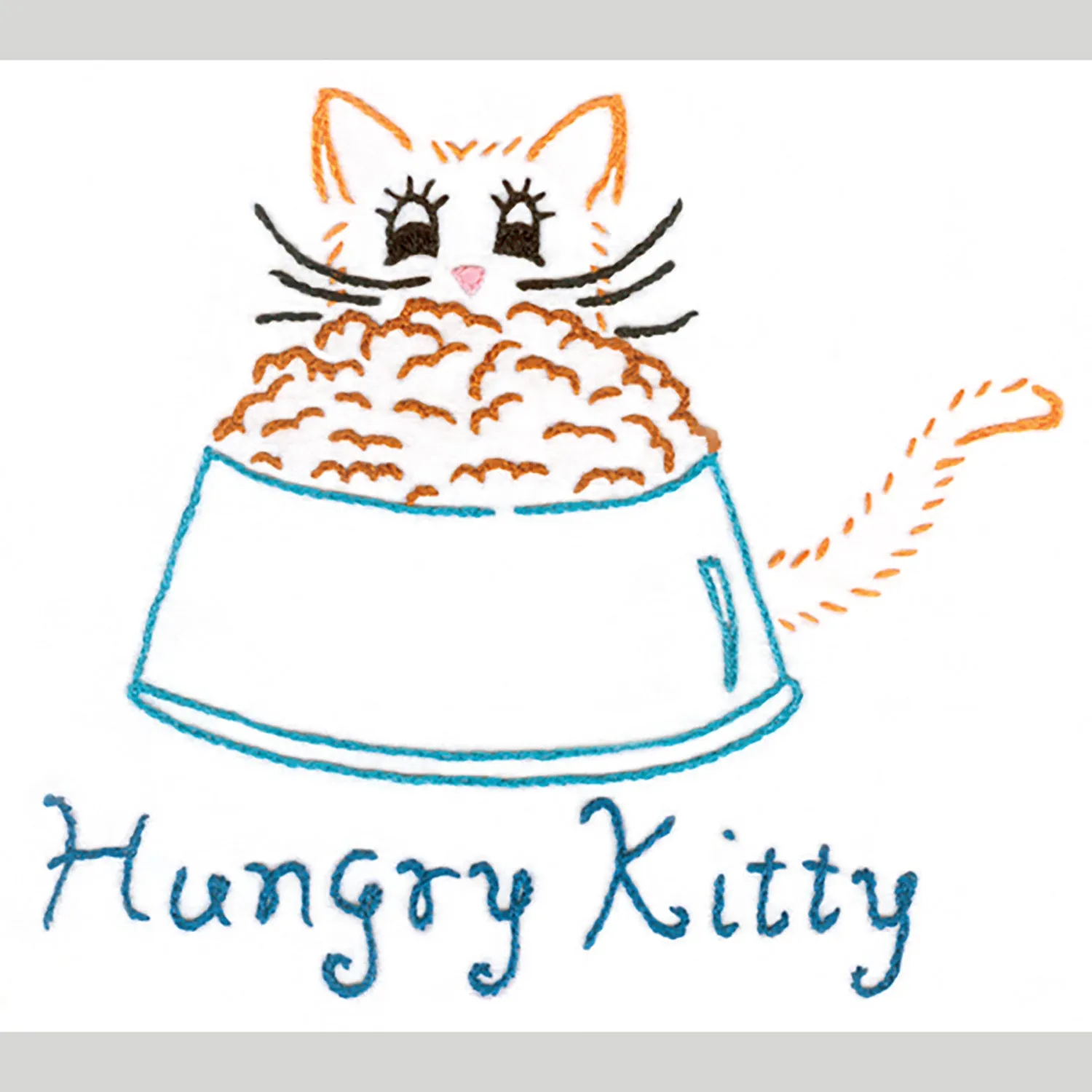 Aunt Martha's Clever Kitties Iron-On Embroidery Pattern