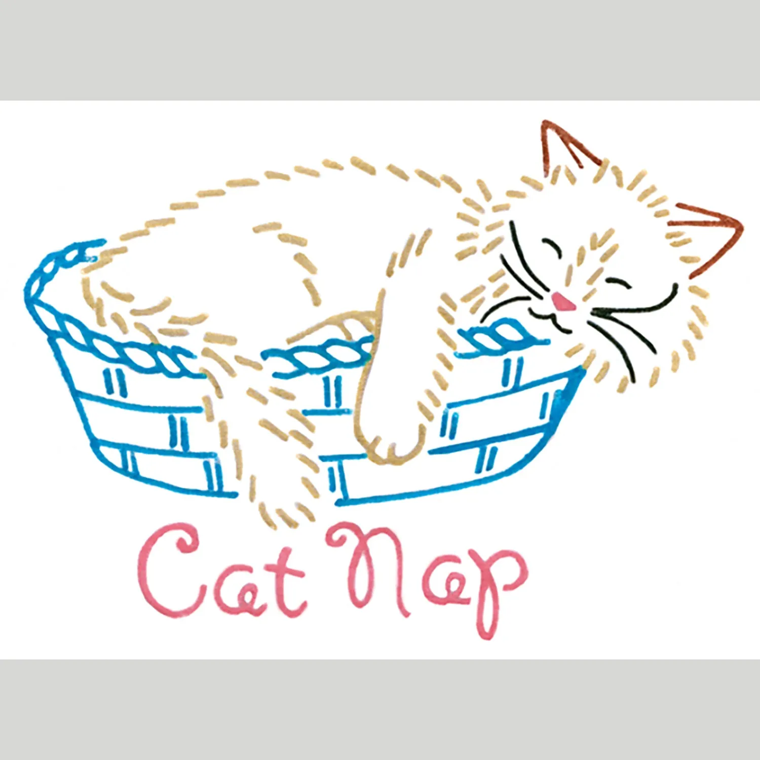 Aunt Martha's Clever Kitties Iron-On Embroidery Pattern
