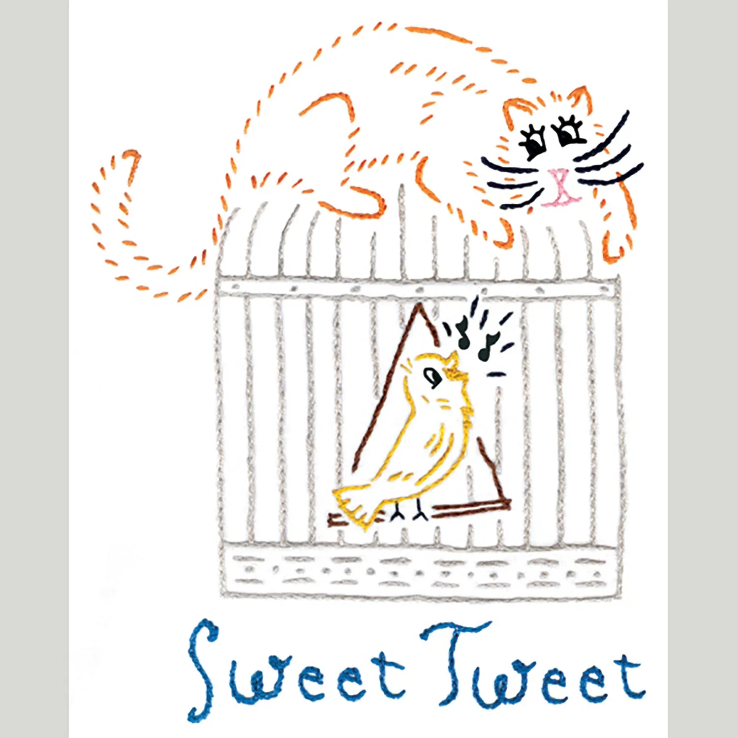 Aunt Martha's Clever Kitties Iron-On Embroidery Pattern