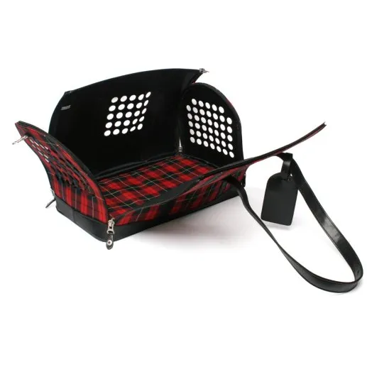 BARK n BAG RED PLAID DOG CARRIER