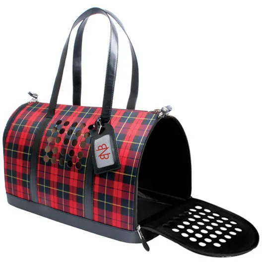 BARK n BAG RED PLAID DOG CARRIER