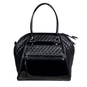 BLACK QUILTED HAYLEE DOG CARRIER BAG