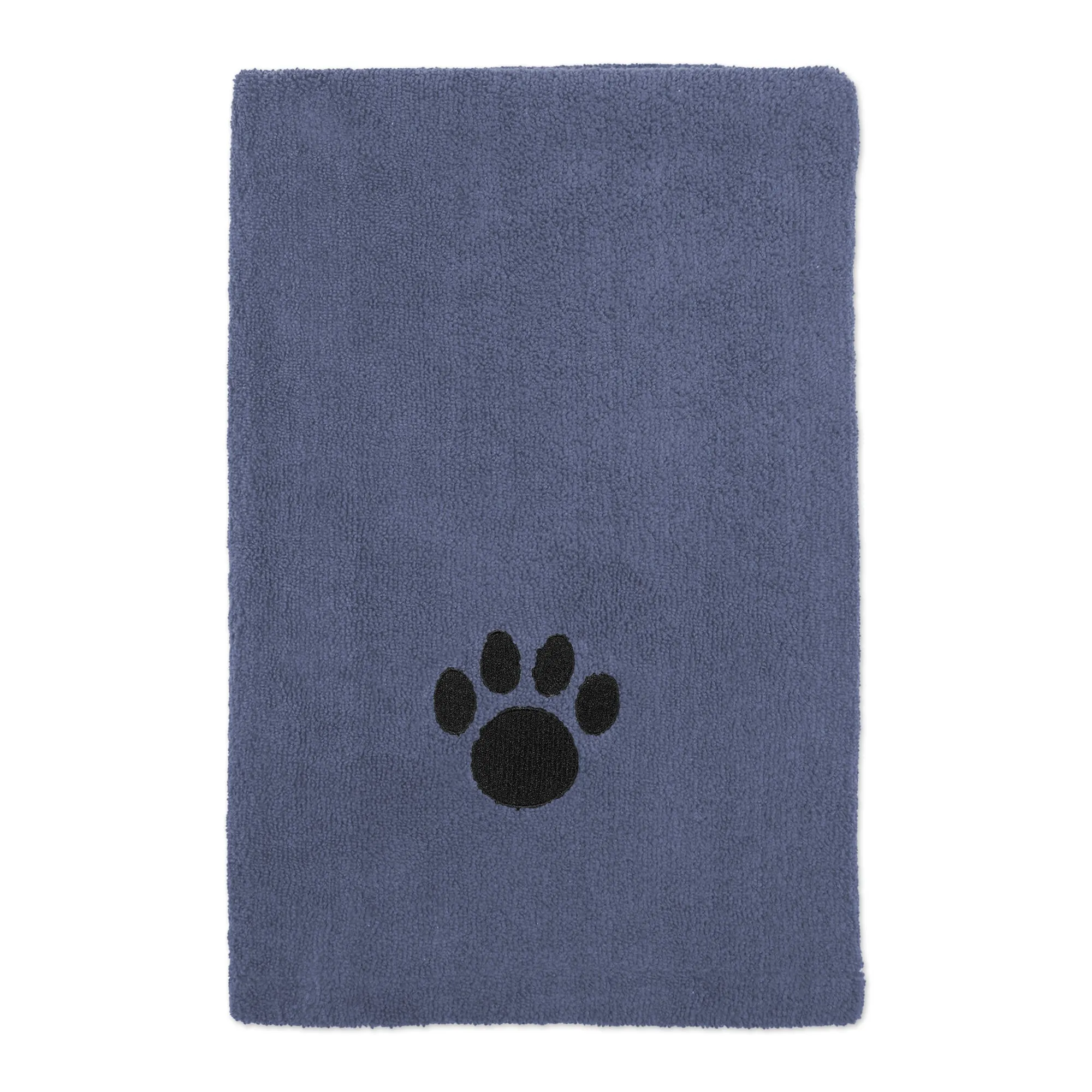 Bone Dry Large Pet Towel, Absorbent Microfiber, Stonewash Blue, 41x23.5"