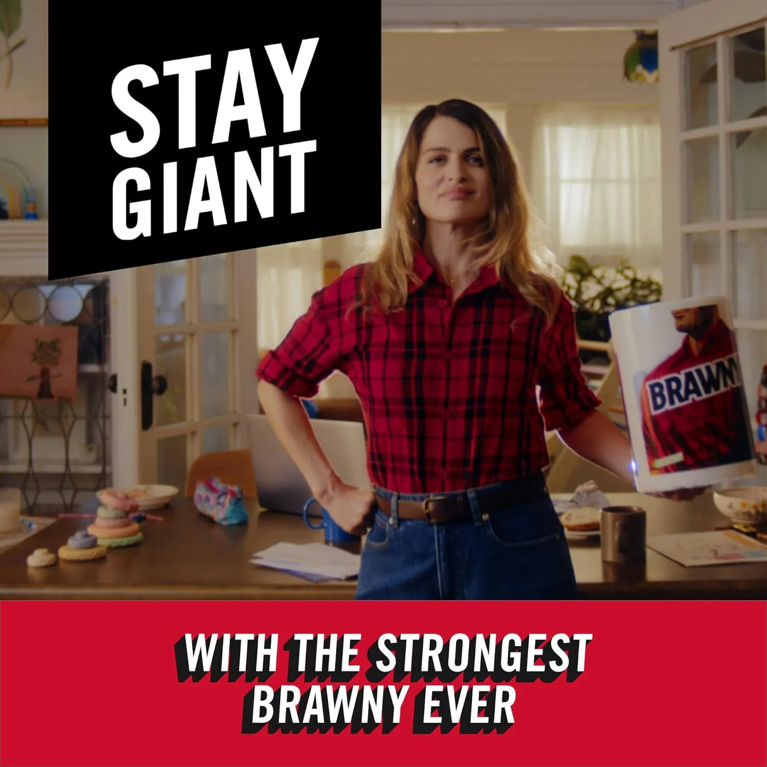Brawny Tear-A-Square Paper Towels, 12 Family Rolls = 30 Regular Rolls, 3 Sheet Sizes (Quarter, Half, Full), Strength for All Messes, Cleanups, and Meal Prep