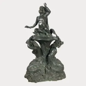 Bronze Mermaid & Merboy Fountain Sculpture Metropolitan Galleries