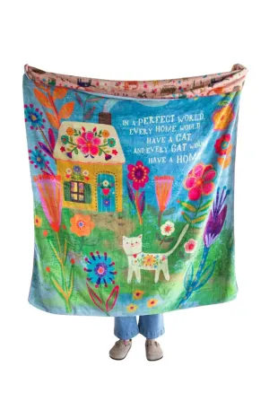 Cozy Blanket Reversible Cat