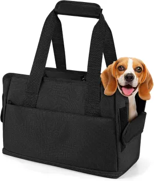 Dog Carrying Bag, Dog Purse Carrier for Small Dogs Sling Tote, Expandable Soft Pet Dog Carrier Bag for Under 15LB Cat Puppy, Dog Purses for Women Traveling or Gifts for Friends