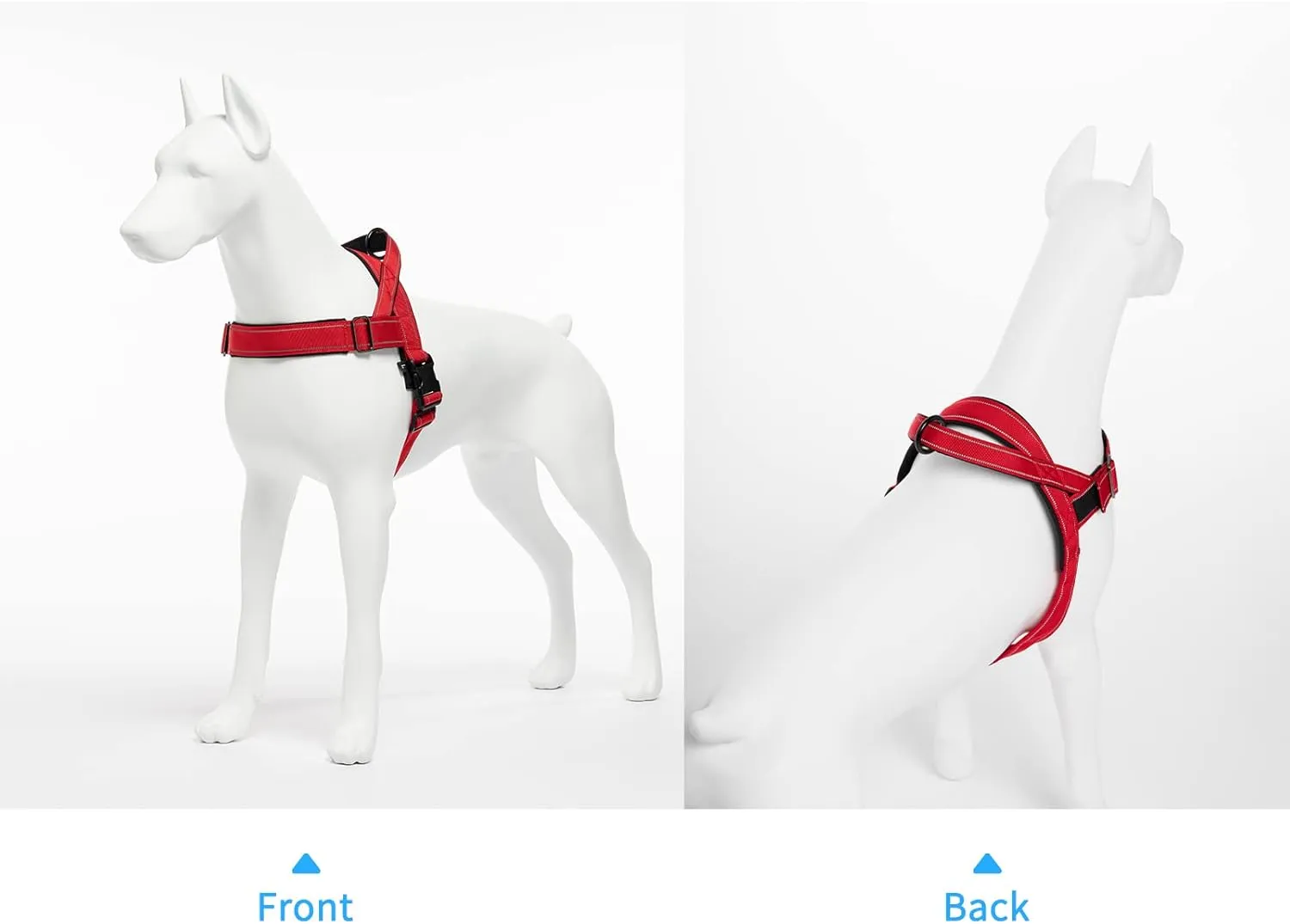 Dog Harness, No Pull Dog Harnesses for Small Medlium Large Dogs Escape Proof Reflective with Comfortable Handle(Red, S)