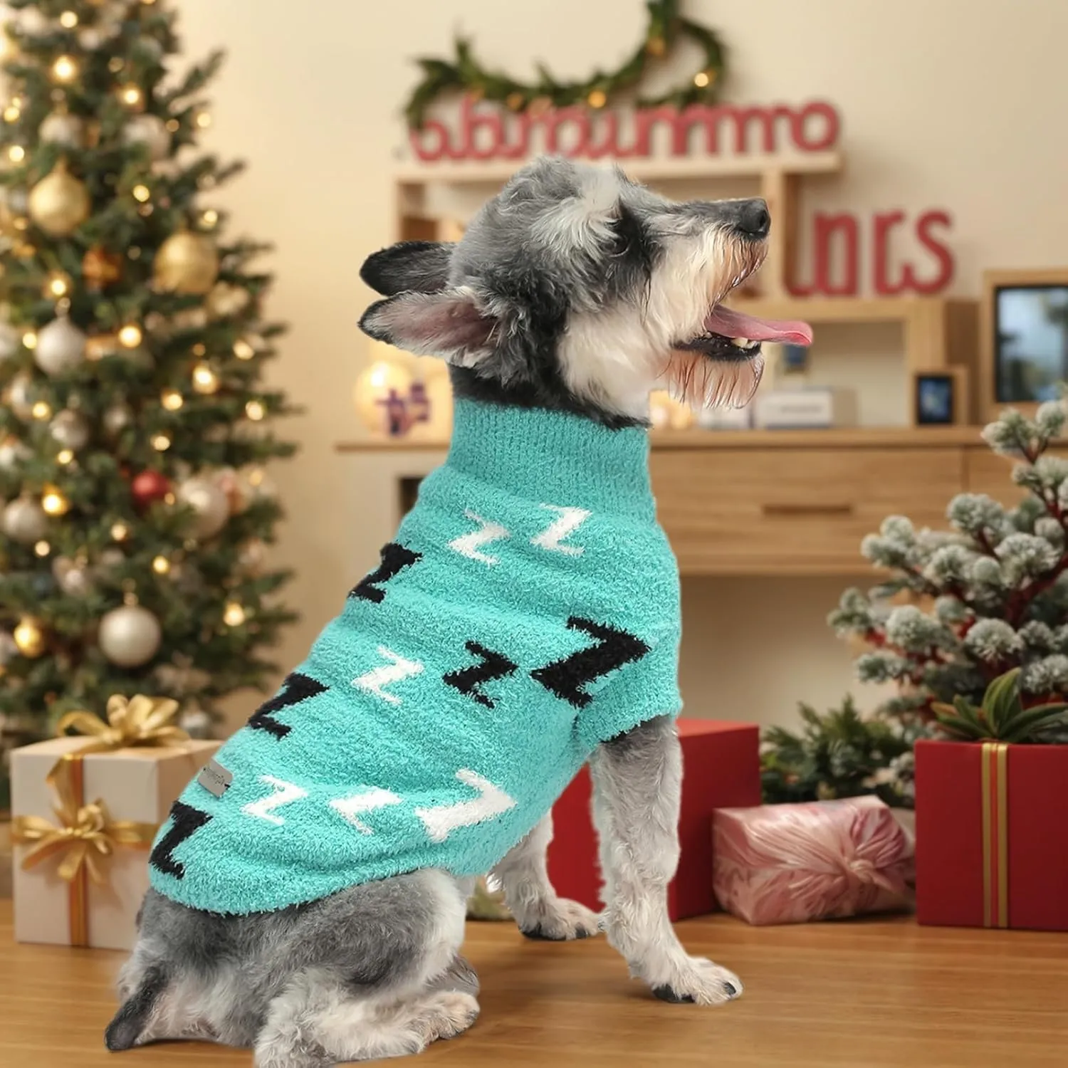 Dog Sweaters for Small Dogs Girls Boys Cold Weather Cable Knitwear Thick Warm Outfits Dog Clothes for Chihuahua Bulldog Dachshund Pug Yorkie Schnauzer Cat Sweaters (Turquoise-XS)