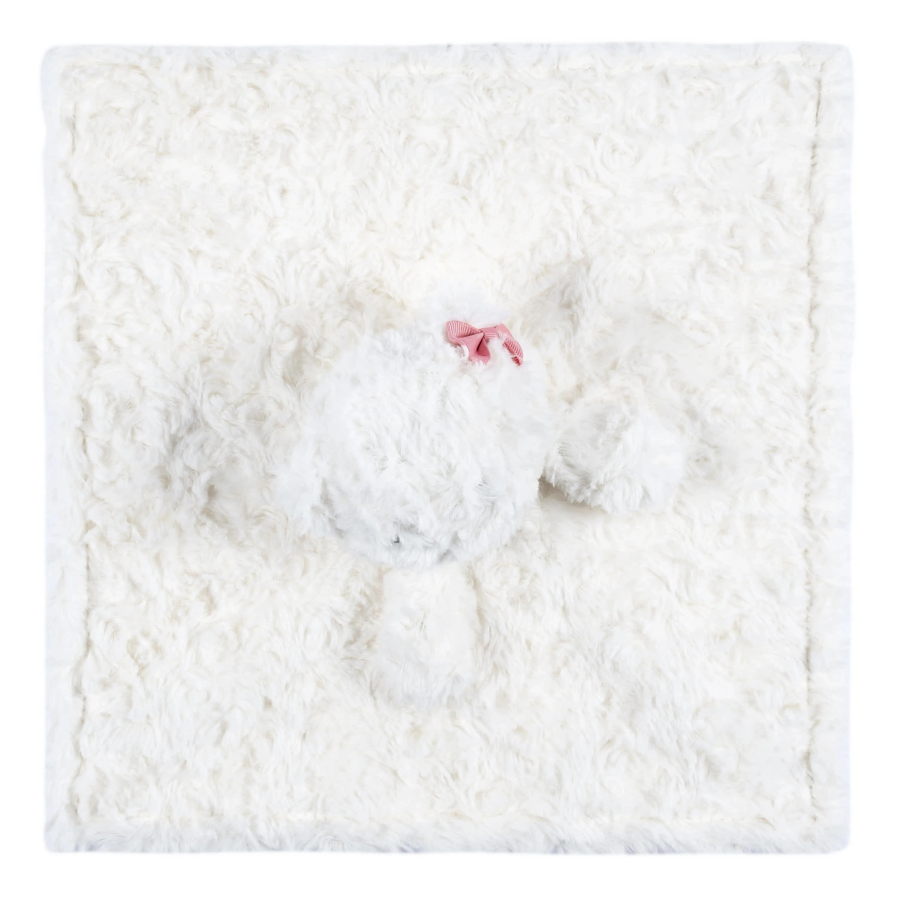 Embroidered Baby Girls Cat Security Blanket