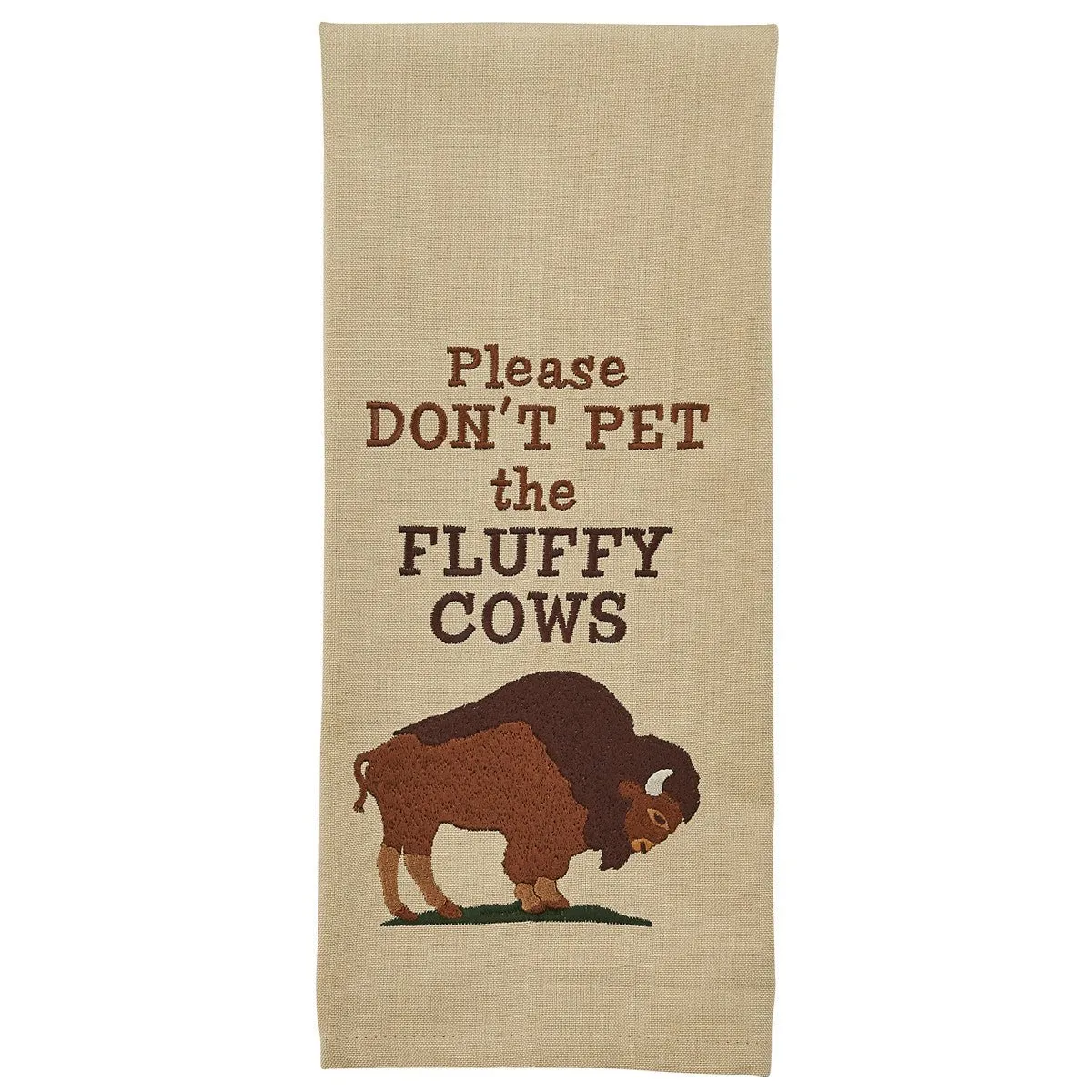 Fluffy Cows Embroidered Kitchen Dish Towel Set