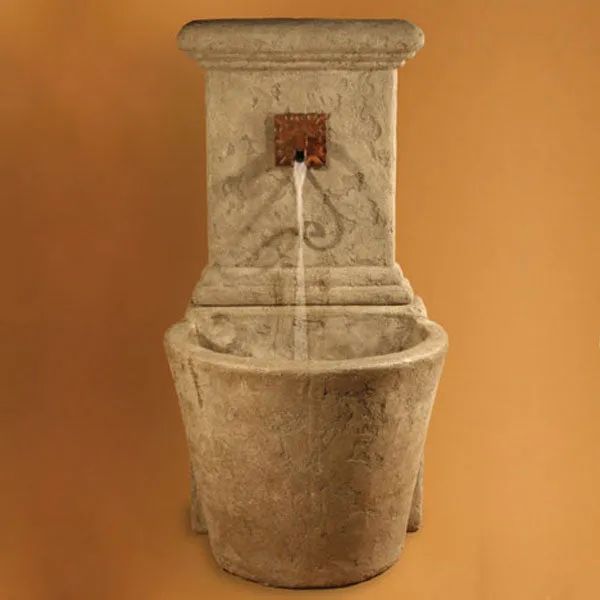 French Wall Fountain Fiore Stone