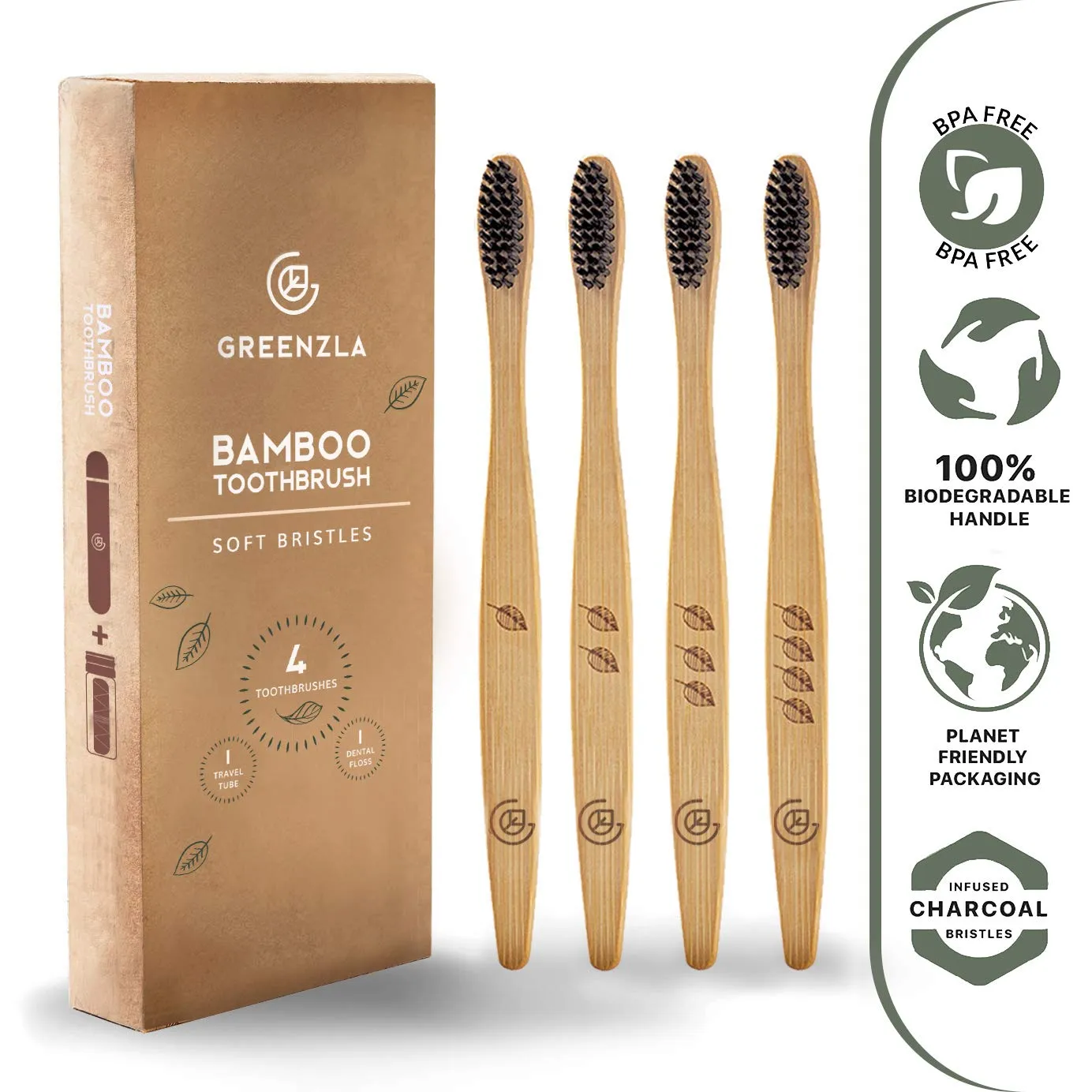 GREENZLA Bamboo Toothburhs