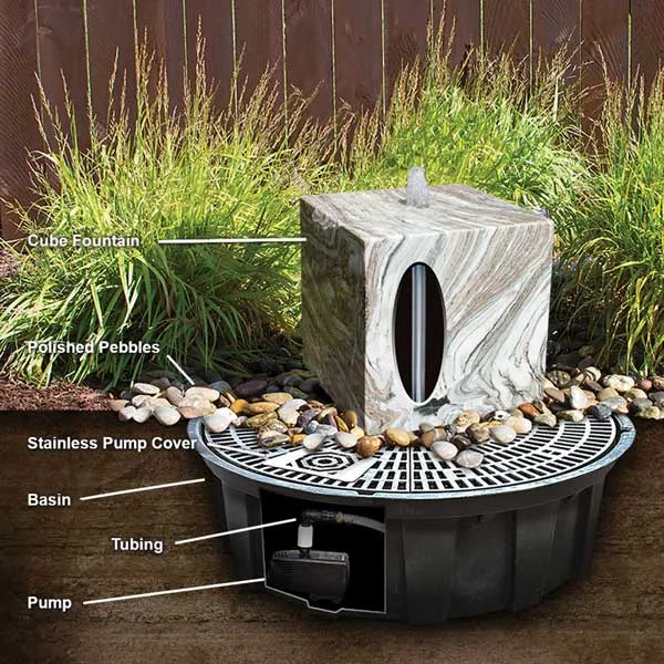 Heiho Fountain Kit 18" x 18" x 18"H Blue Thumb