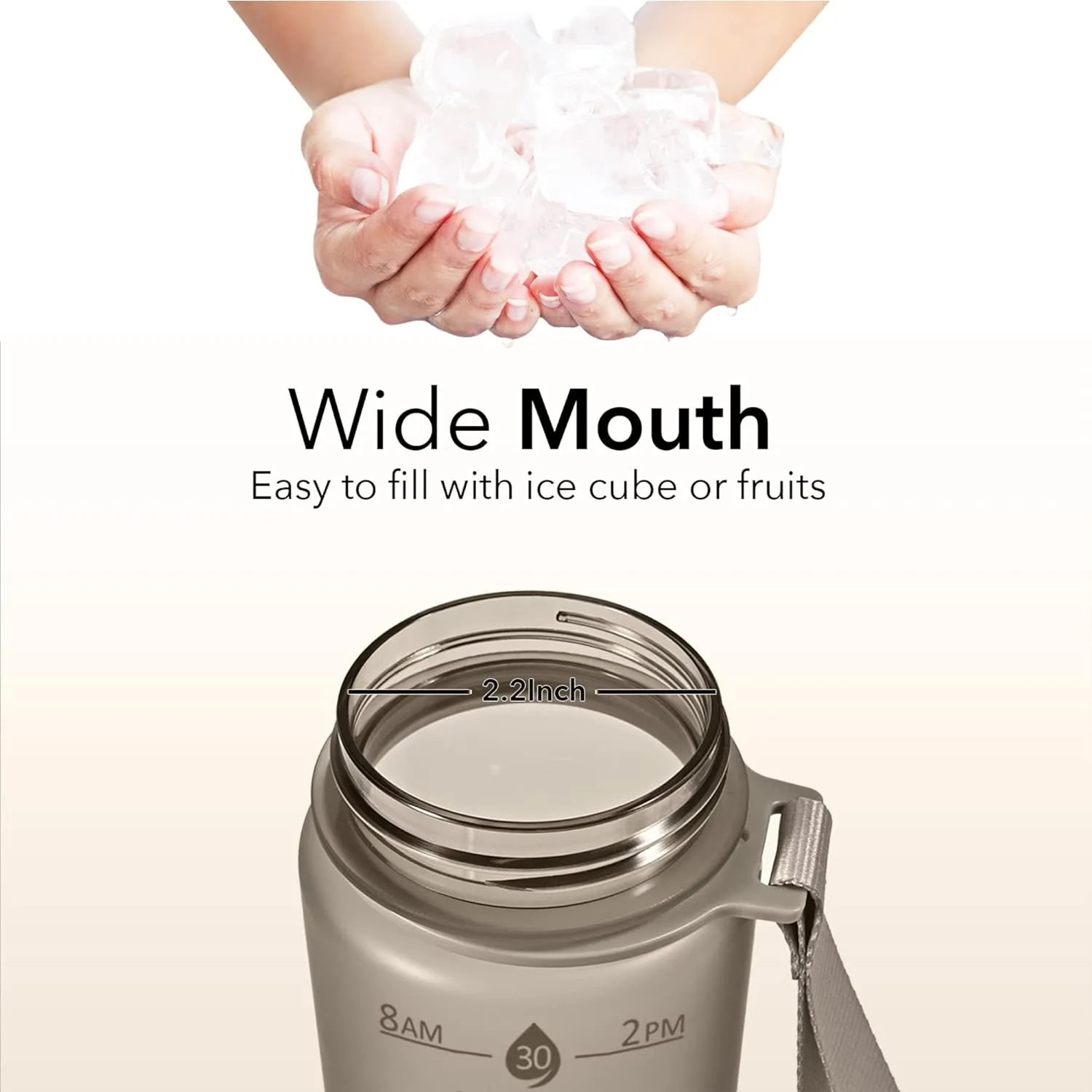 Hyeta 32oz Water Bottles with Straw - Stay Motivated and Hydrated with Convenient Times to Drink Markings, Durable, Leak-proof