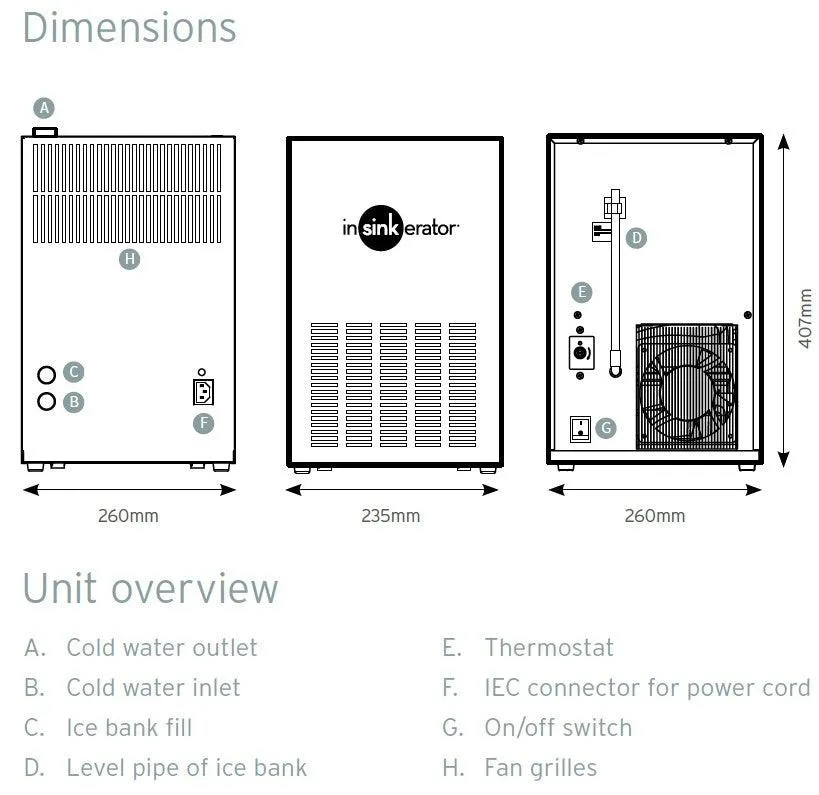 InSinkErator NeoChiller compact chiller unit