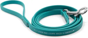 Jelly Pet Leash l Waterproof and Easy to Clean l Made in America l Stronger Than Leather (3/8'' x 6', Teal)