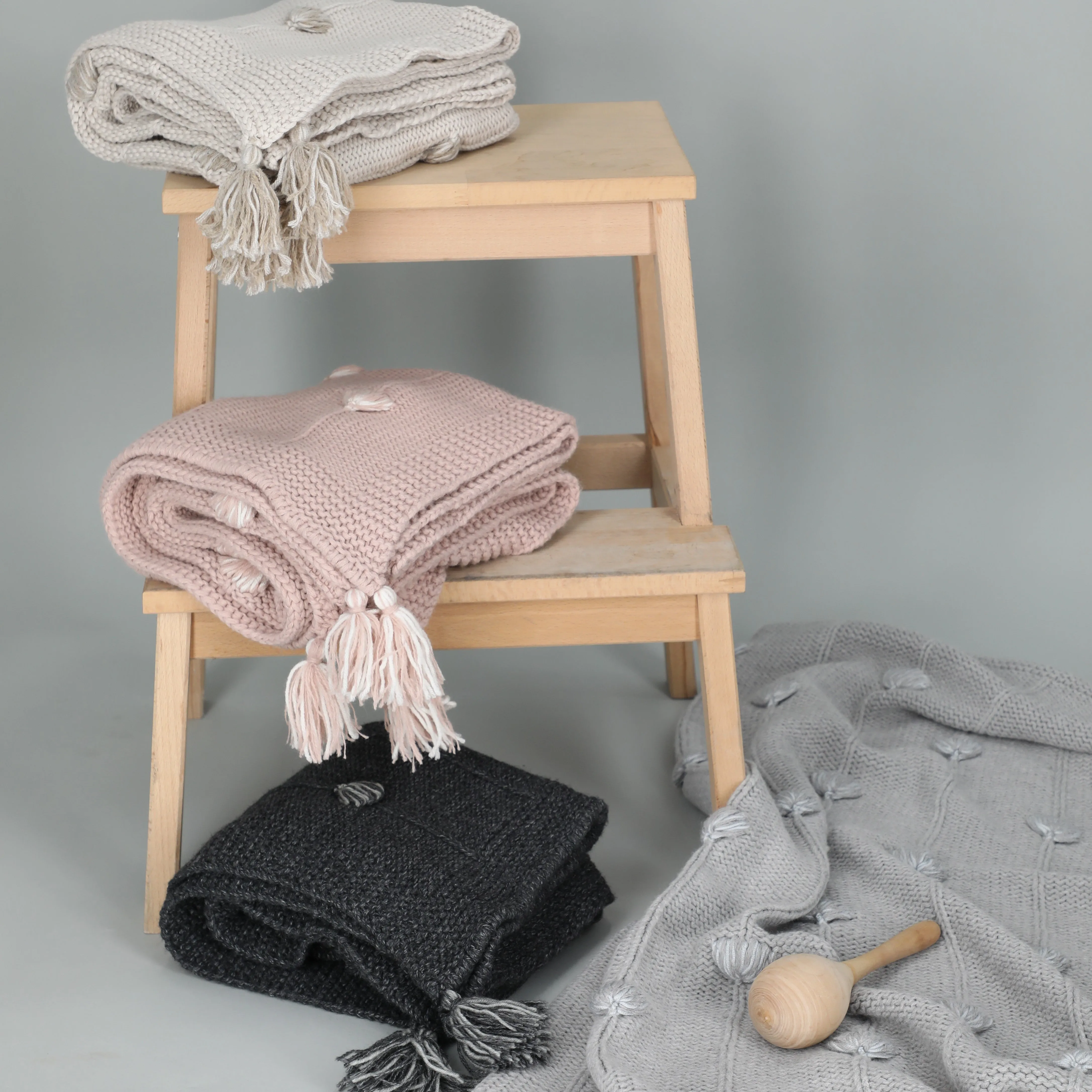 Knit Blanket - Soft Mauve