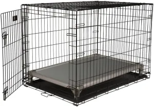 Kuranda Chewproof Crate Bed - Silver Aluminum - 50" x 36" - Cordura - Smoke
