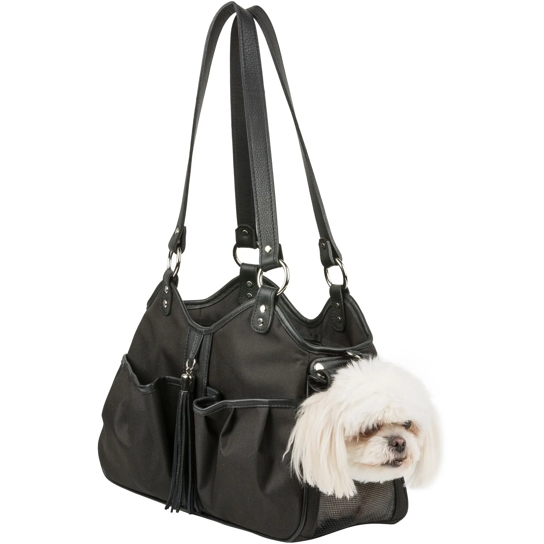 metro carrier - black sable leather trim