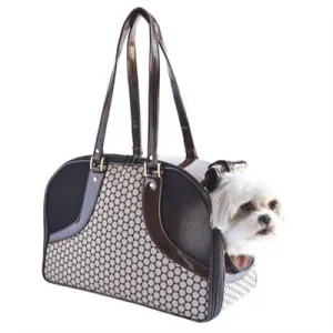 NOIR COFFEE DOTS ROXY DOG BAG CARRIER