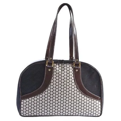 NOIR COFFEE DOTS ROXY DOG BAG CARRIER