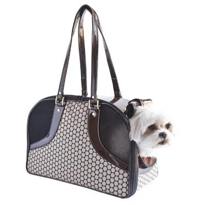 NOIR COFFEE DOTS ROXY DOG BAG CARRIER