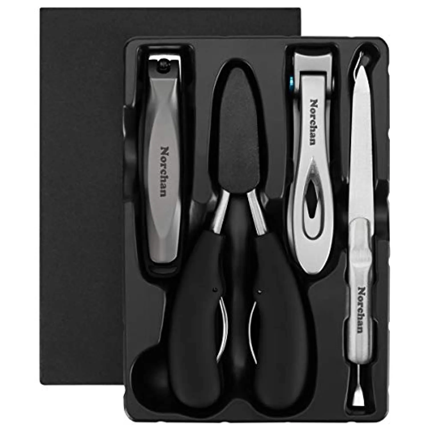 Norchan Large Nail Clippers Set, 3 Pcs Sharp Toenail and Fingernail Clippers for Men and Women (Premium, Big Size, Heavy-Duty Design)