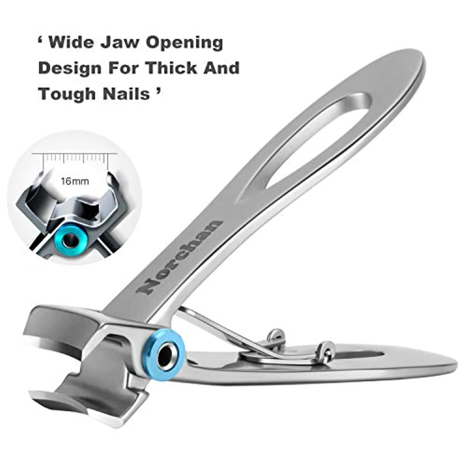 Norchan Large Nail Clippers Set, 3 Pcs Sharp Toenail and Fingernail Clippers for Men and Women (Premium, Big Size, Heavy-Duty Design)