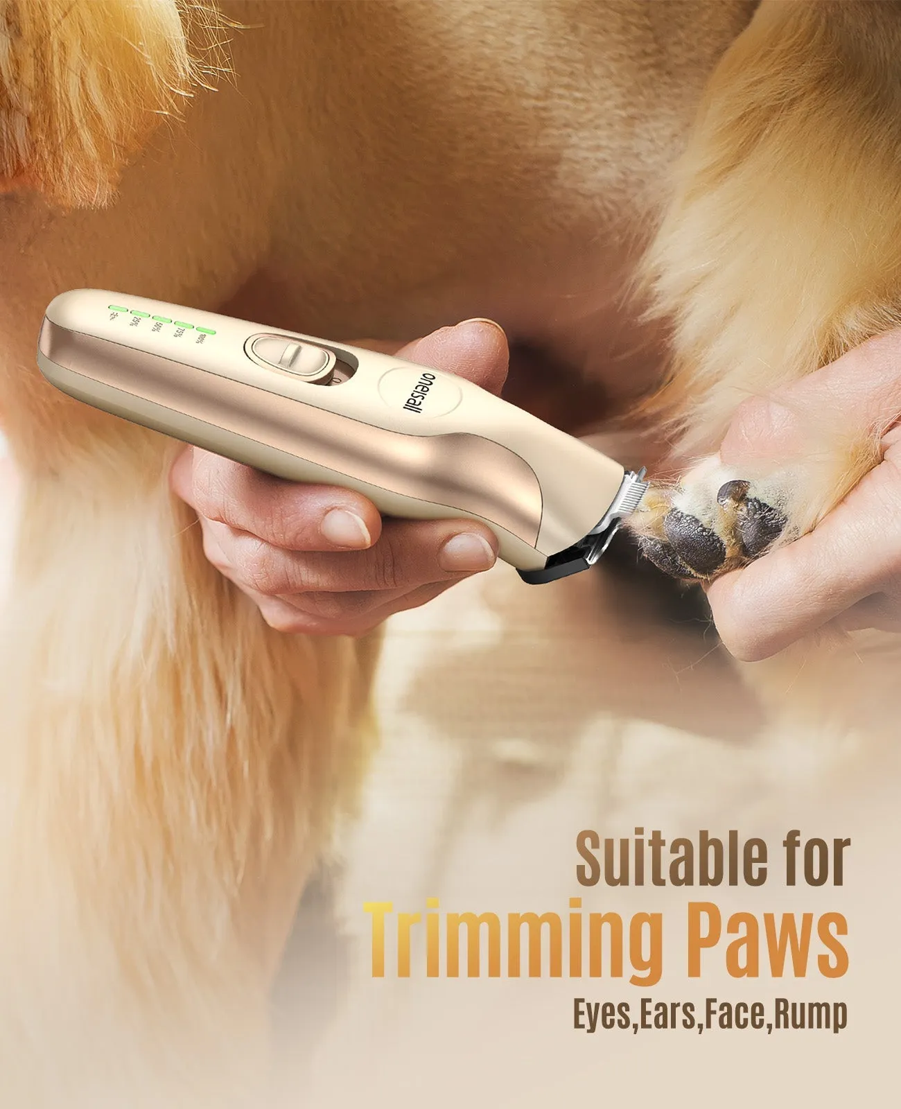 Oneisall DTJ002 Dog Clipper with Double Blades for Dog Paw Grooming Trimmer