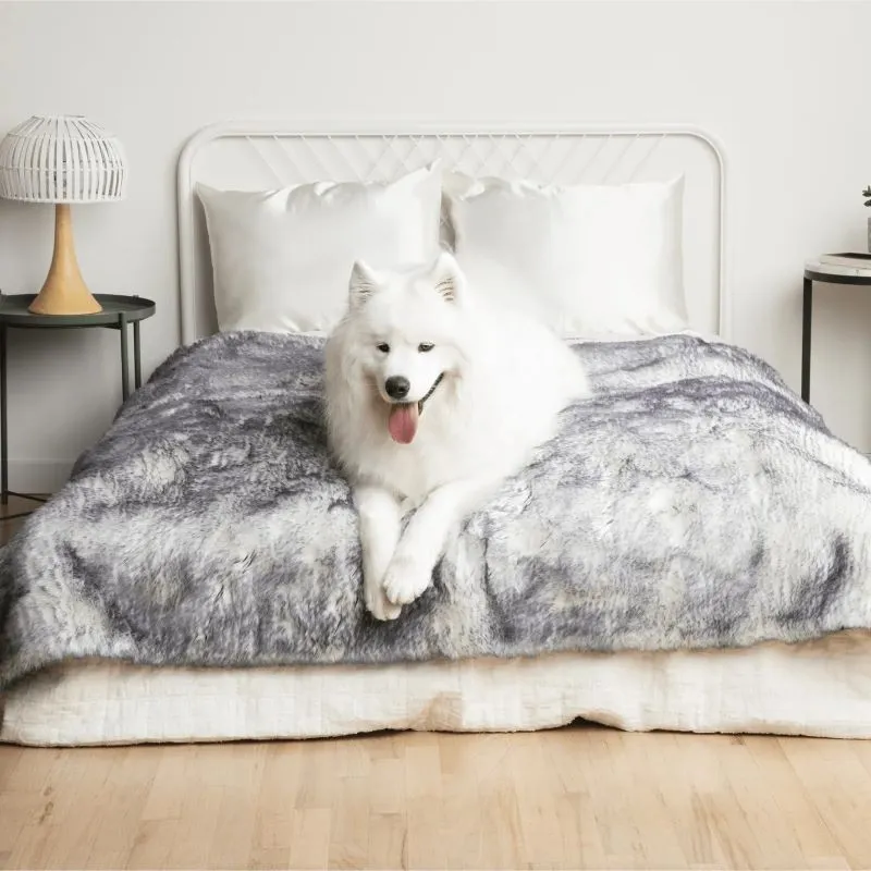 Paw Brands, PupProtector™ Luxe Waterproof Faux Fur Blanket, Ultra Plush Artic Fox