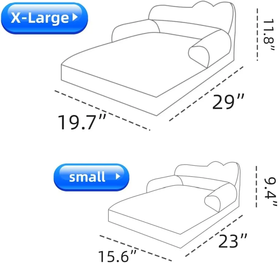 Pet Couch BedPet Bed for Medium Small Cats & DogsFluffy Cat Sofa with Premium Soft Corduroy FleeceSoft Calming Cat Sofa Beds for Cats Anti-Slip Bottom and Removable Washable Cover (grey, Small)