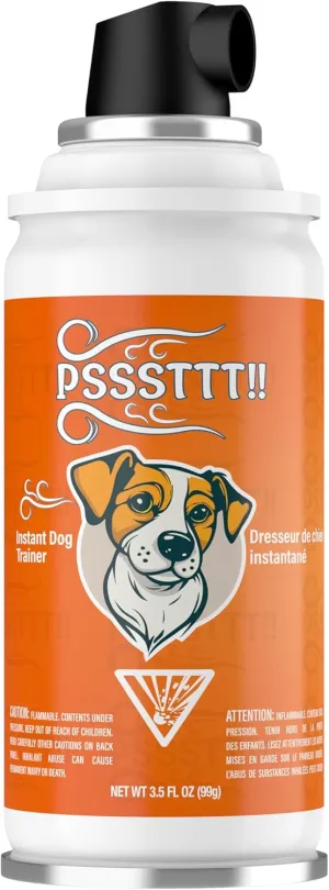 PSSSTTT!! Spray for Dogs 3.5 FL OZ (99g) - Effective Behavior Training for Dogs, Dog Corrector Fight Deterrent - Safe & Humane, Air Spray for Dogs, Air Horn for Dogs Training