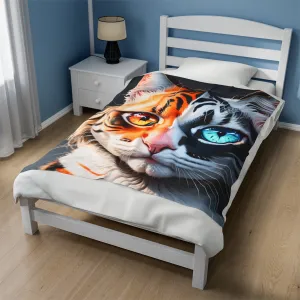 Ragamuffin Cat Velveteen Plush Blanket