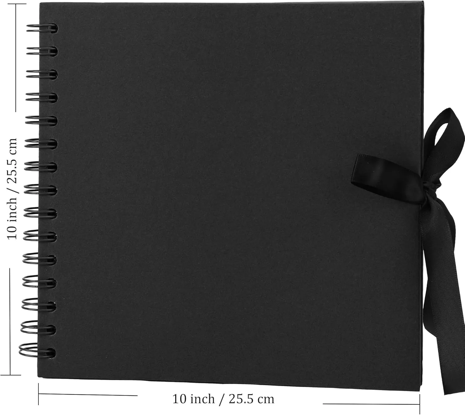 Scrapbook Album with 60 Pages Thick Kraft Paper, 1010in Black DIY Photo Book, Large Memory Book with Photo Corners for Baby Family Lovers Pets