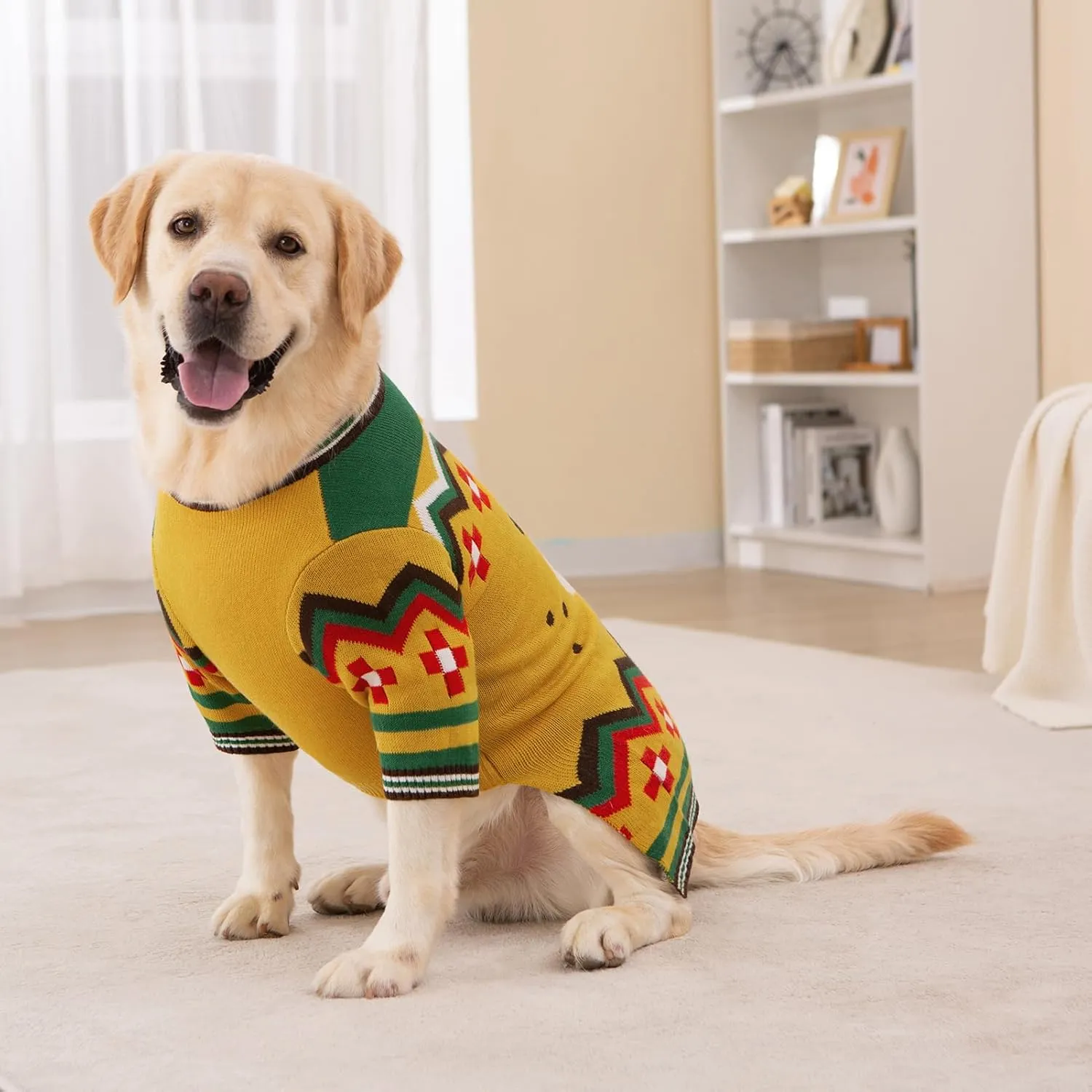 Small Dog Sweater for Male Female - Warm Halloween Autumn Knit Sweaters With Long Legs for Yorkie Chihuahua