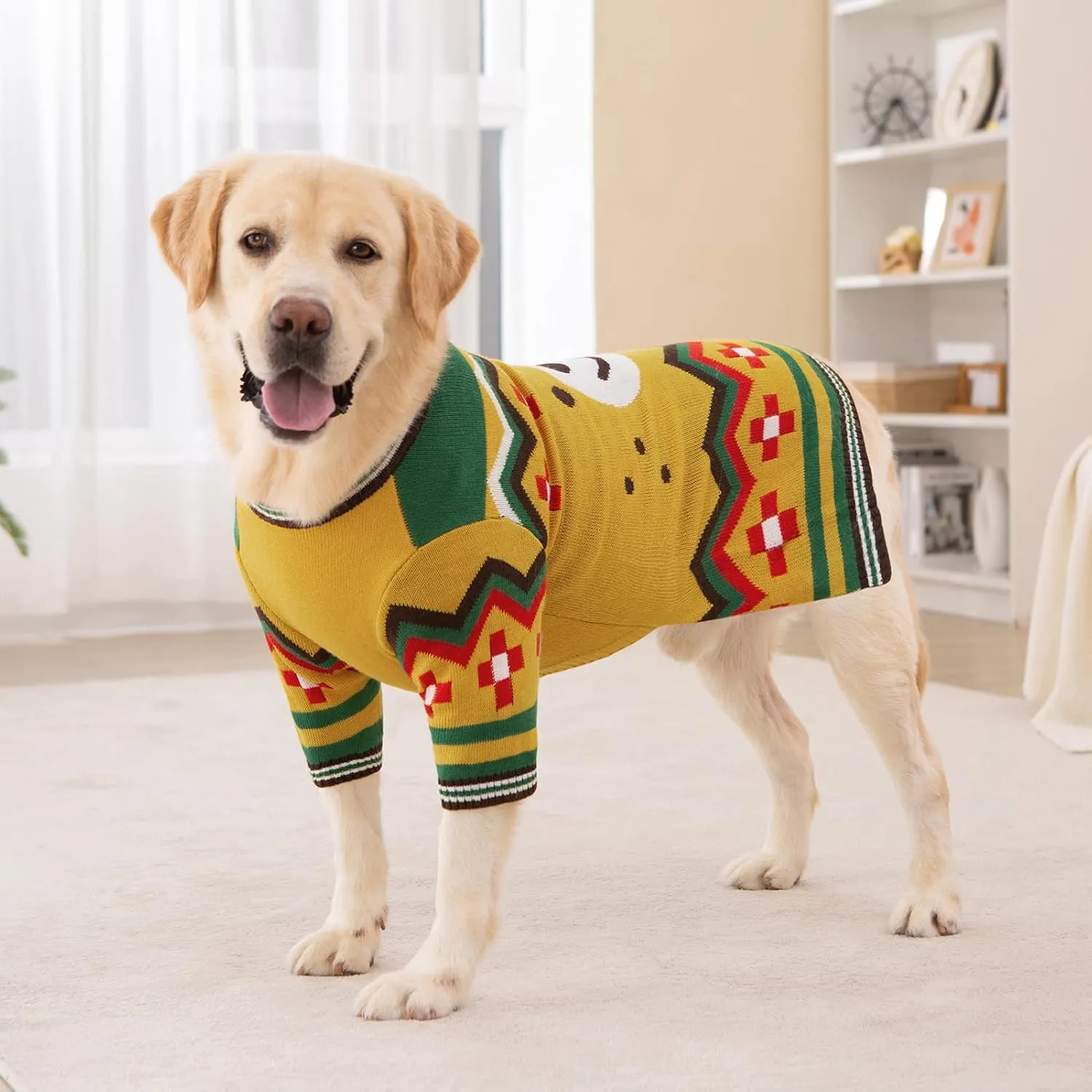 Small Dog Sweater for Male Female - Warm Halloween Autumn Knit Sweaters With Long Legs for Yorkie Chihuahua