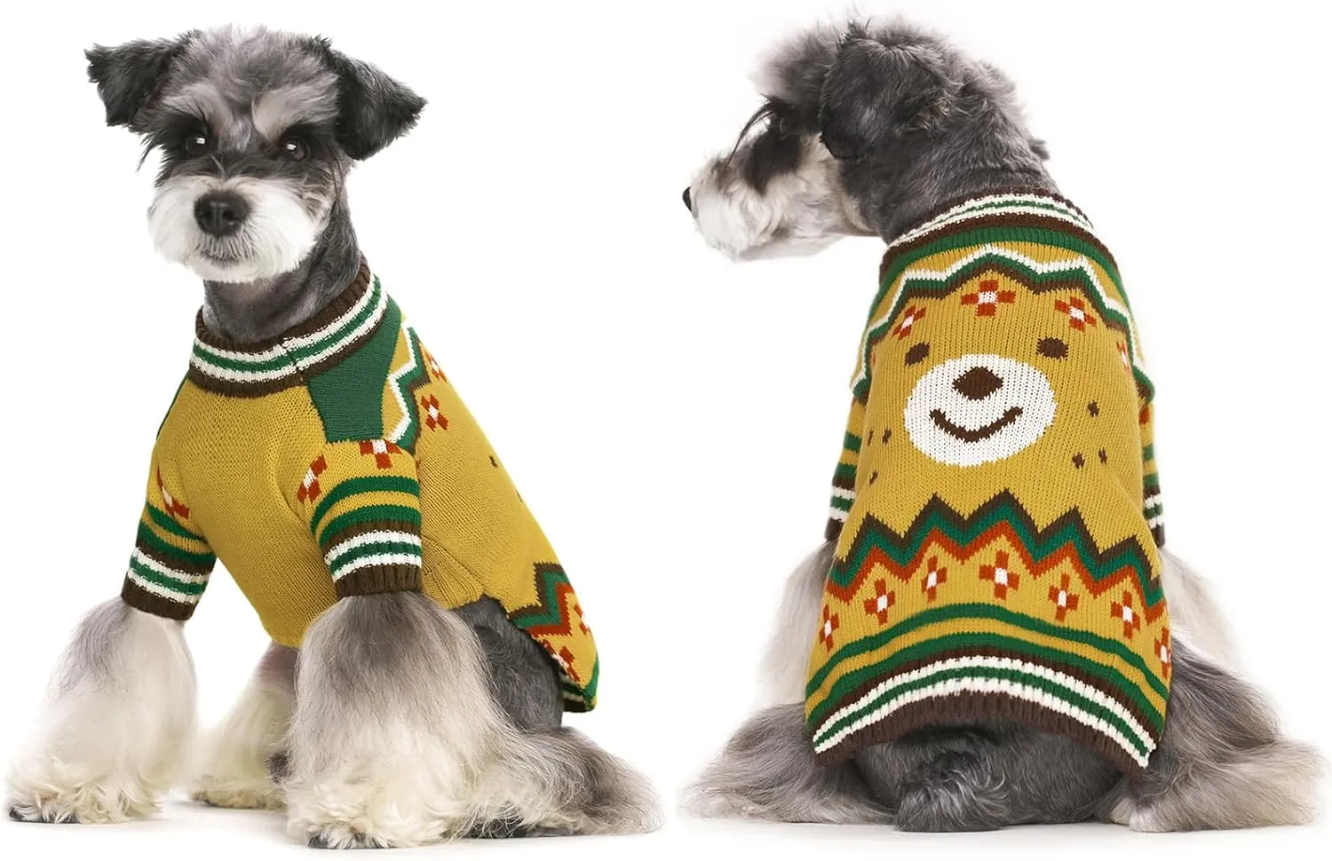 Small Dog Sweater for Male Female - Warm Halloween Autumn Knit Sweaters With Long Legs for Yorkie Chihuahua