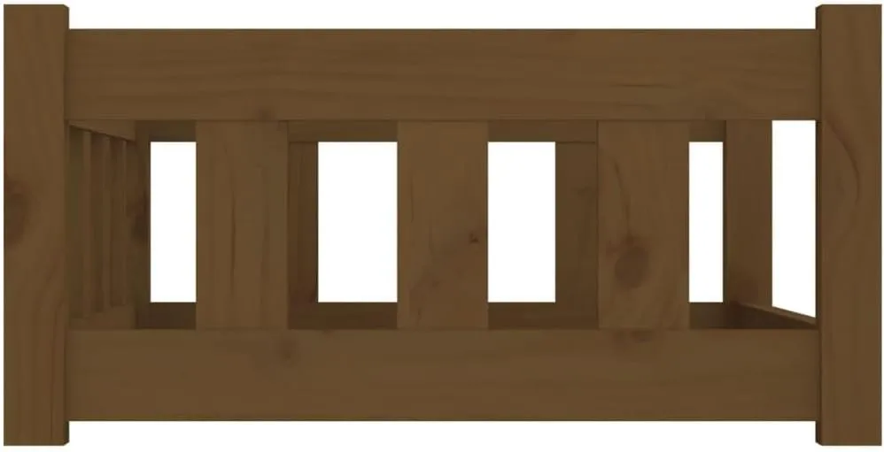 Solid Pine Wood Dog Bed, Solid Wood Pet Bed, Kennel Furniture Cat & Dog Bed Frame with Supporting Sidewalls Types of Dogs, Honey Brown 29.7"x21.9"x11" Solid Wood Pine,-531