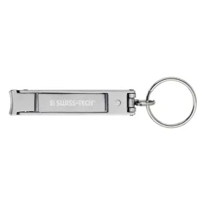 Stainless Steel Personal Care Multi-Tool with Nail Clippers, File, Cleaner For Keychain, Pack of 1