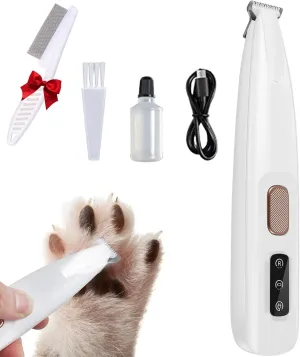 Tailseew Dog Paw Trimmer, Pawprint Boutique Notdusk CalmClippers for Cats, TrimPal Paw Trimmer, Rechargeable Cordless Quiet Nail Grinder for Pets (1set)