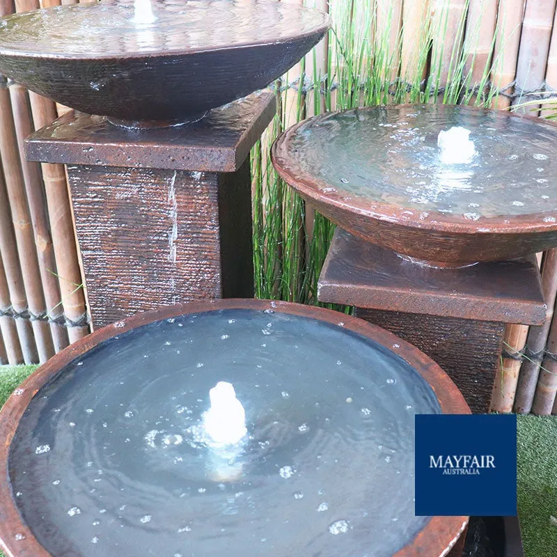 Triple Bowl Water Fountain