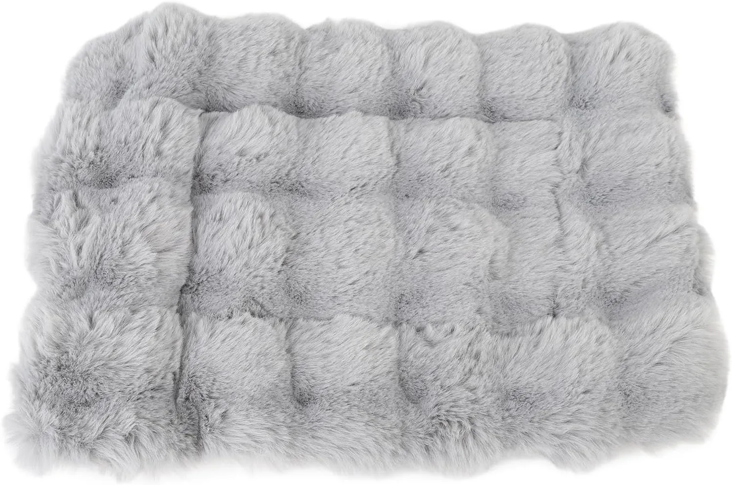 Washable Soft Fluffy Dog Crate Bed, Dog Bed Mat, Comfort Fluffy Kennel Pad with Anti Slip Bottom, Plush Pet Sleeping Mat, Furniture Protector for Large Medium Small Dogs Cats (S)